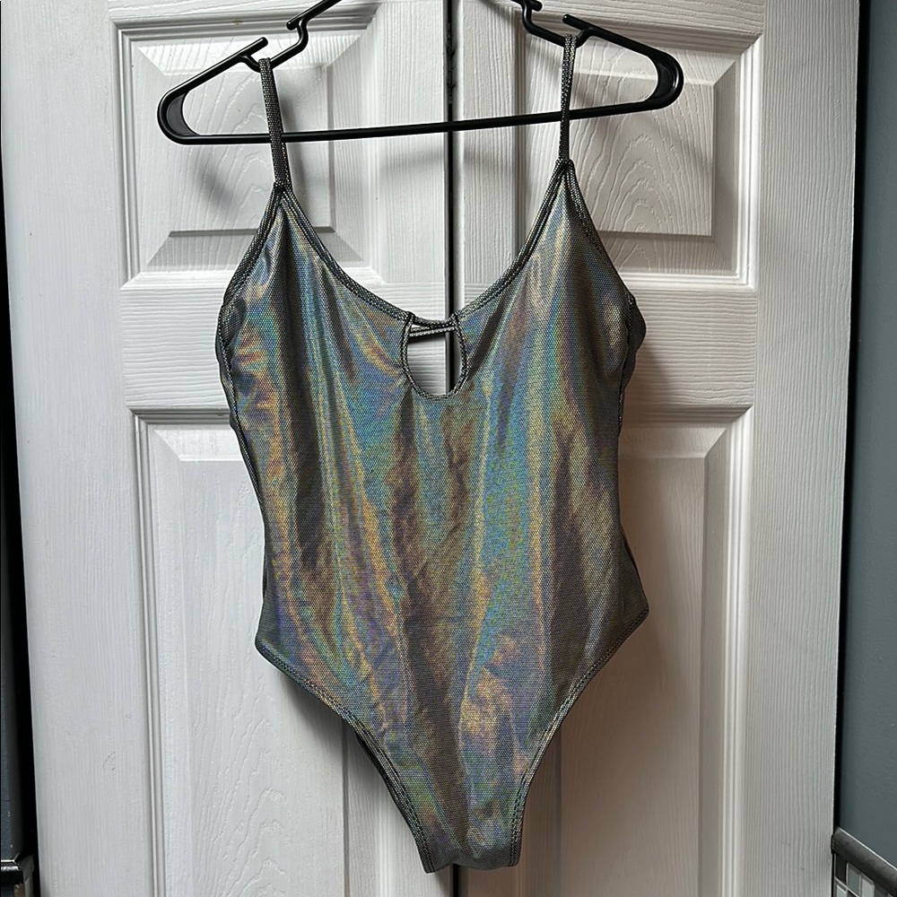 No Boundaries Black Holographic Swimsuit